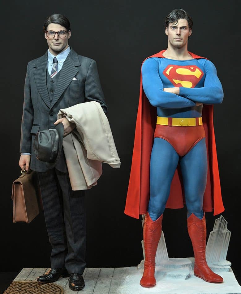 JND Superman And Clark Kent Christopher Reeve Statue Dual Version 1:3 Scale 1978 Superman Limited Collectible