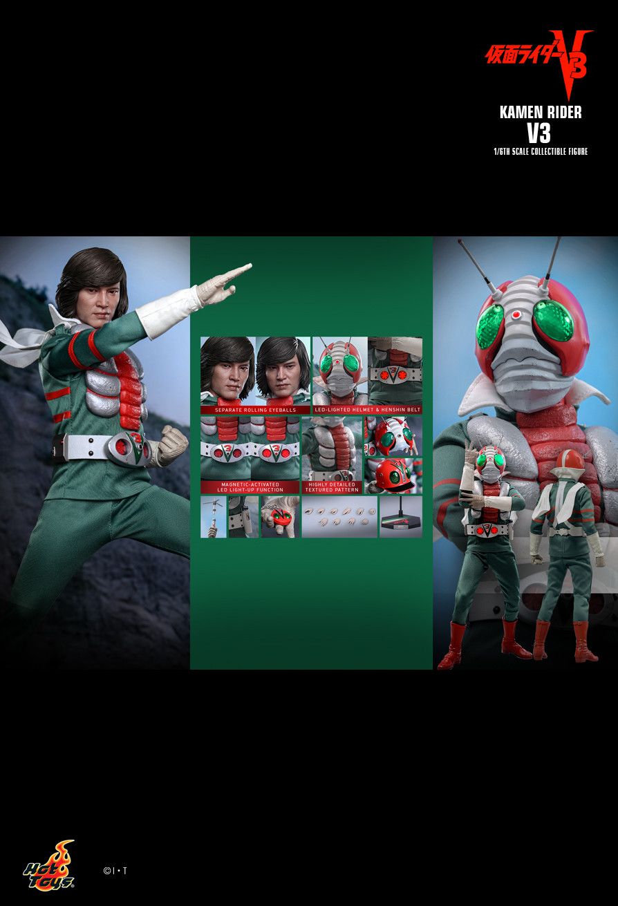 Hottoys Hot Toys 1/6 Scale TMS162 TMS 162 Kamen Rider - Kamen Rider V3 (Collector Edition) Action Figure NEW