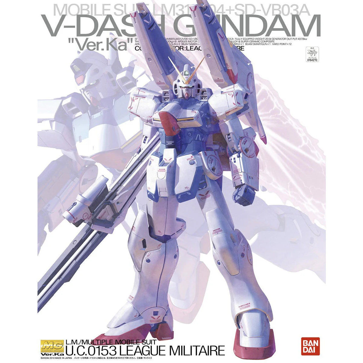 MG V-Dash Gundam Ver. Ka "Mobile Suit Gundam" - Bandai Hobby 1/100 Scale Master Grade Model Kit