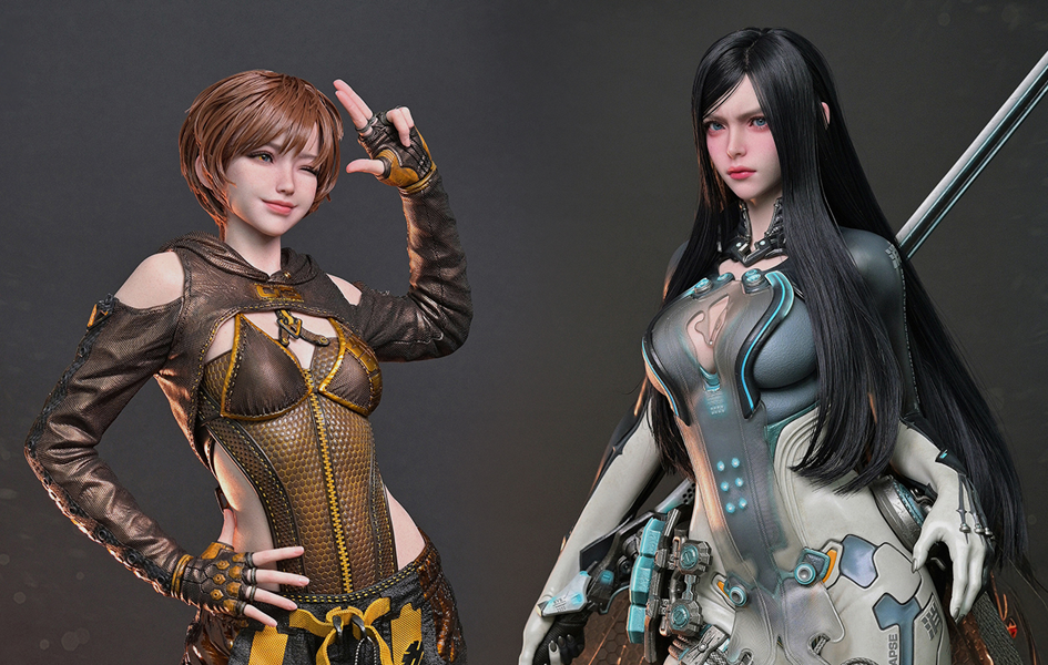 Stellar Blade - Raven & Lily 1/3 Scale Statue Set