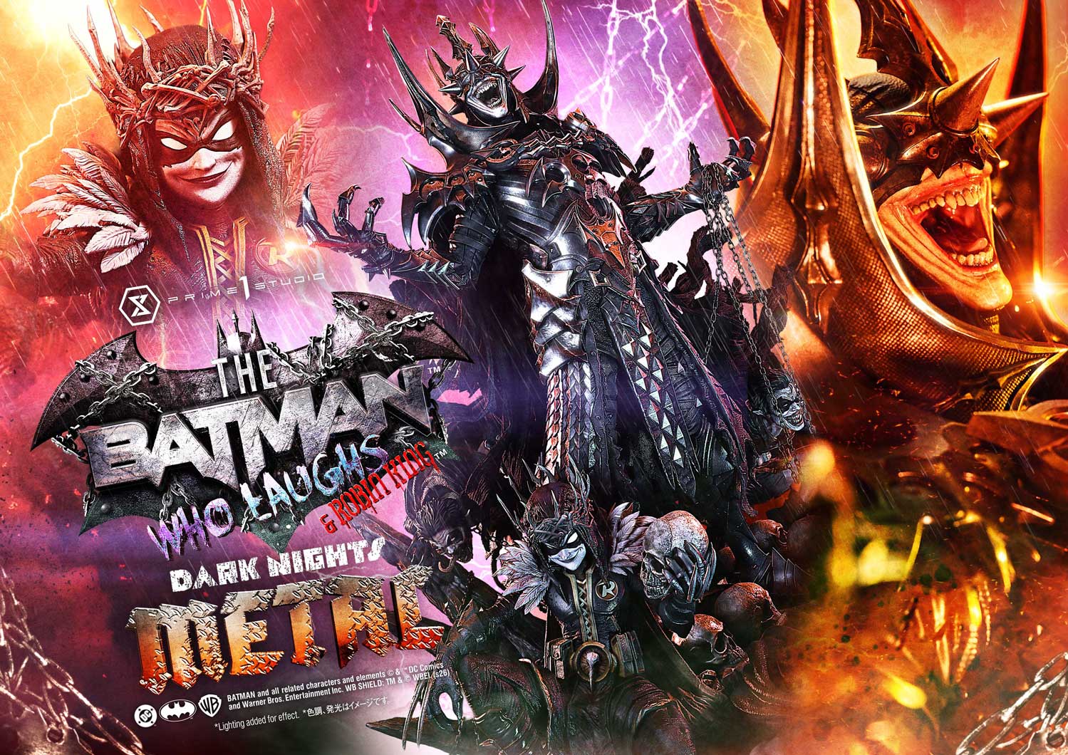 The Batman Who Laughs &#038; Robin King Statue 1:3 Scale Dark Nights Metal Limited Collectible