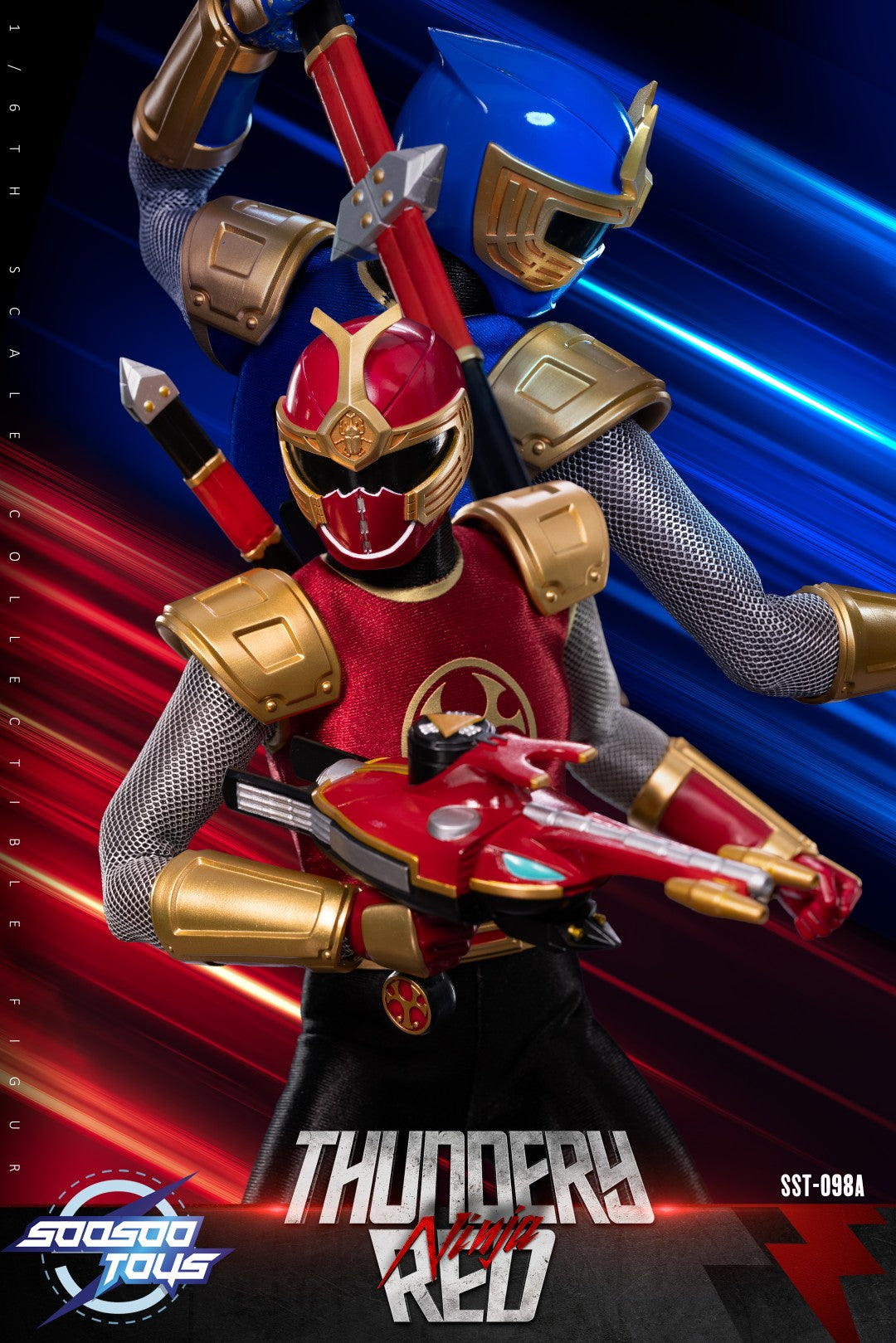 [PREORDER] Soosootoys SST-098 Thundery Red & Blue Ninja 1/6 Action Figure Set