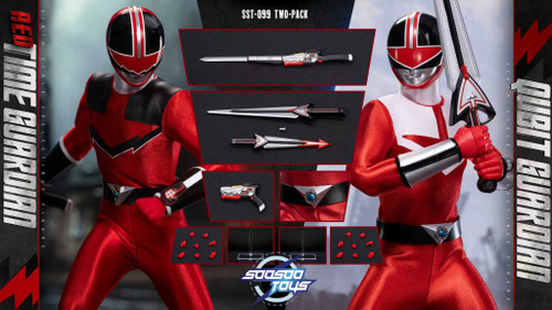 SooSoo Toys (SST099AB) 1/6 Scale Red Time Guardian & Qubit Guardian Figure Set