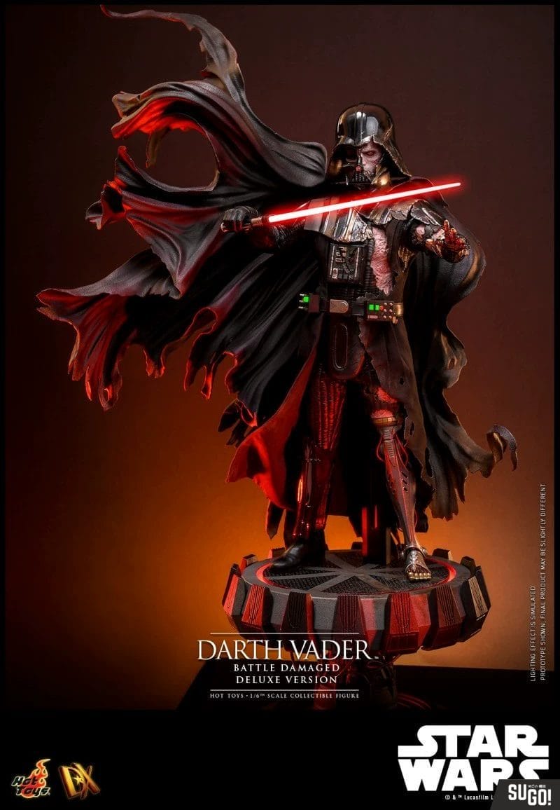Hot Toys Star Wars Darth Vader Battle Damaged DX45 Deluxe Version 1/6 Action Figure